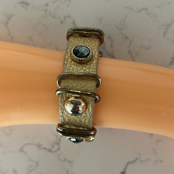 Cuff Faux Leather Adjustable Strap Bracelet - Picture 2 of 7